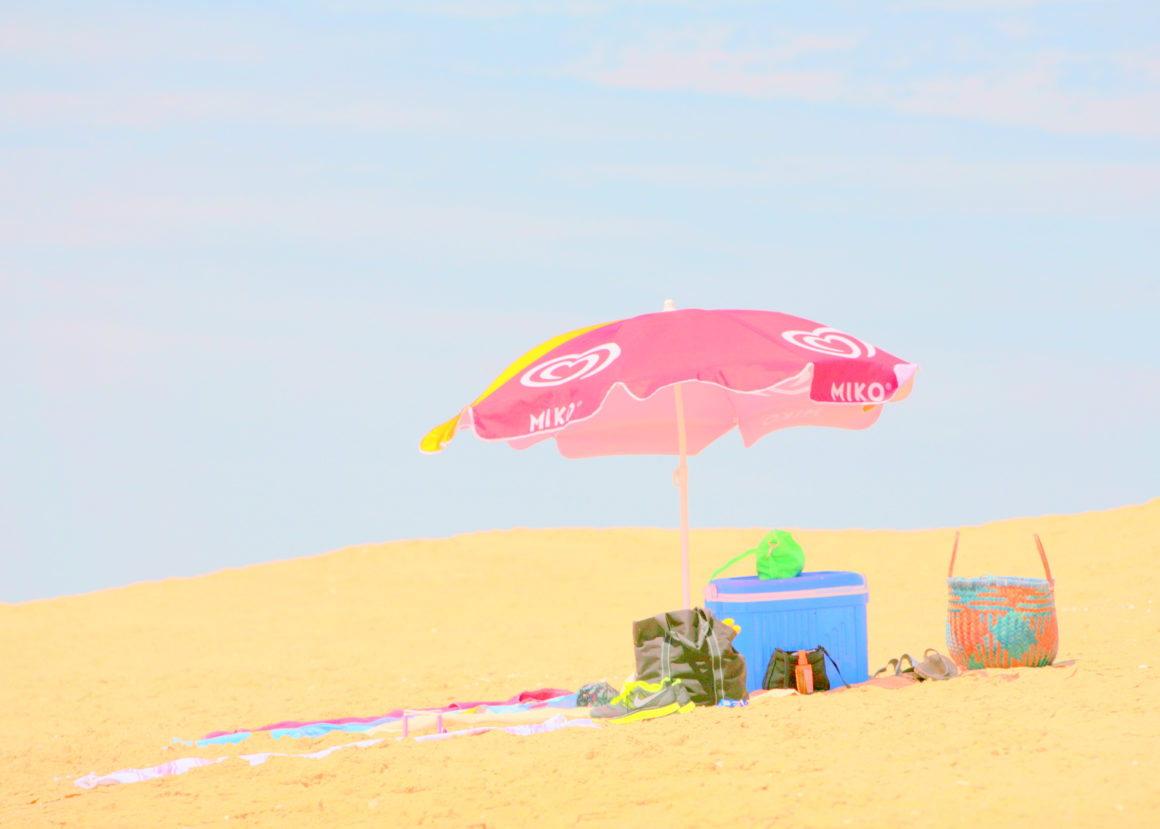 Glacière et parasol